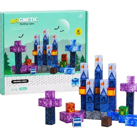 Bloques Magnéticos Castillo Cubos Imantados