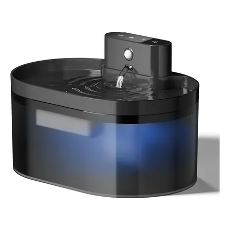 Bebedero Fuente Para Gatos Con Sensor Movimiento Ovalada
