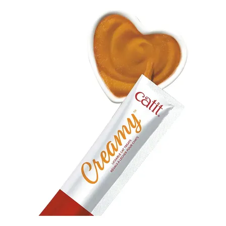 Snacks Premium para gatos Catit Creamy sabor pollo por 4 tubos