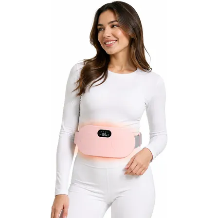Masajeador Menstrual Para Dolor Menstrual Con Calor Y Masaje Rosa