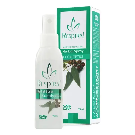 Respira Aceite Esencial de Eucalyptus en Herbal Spray Pura Soap
