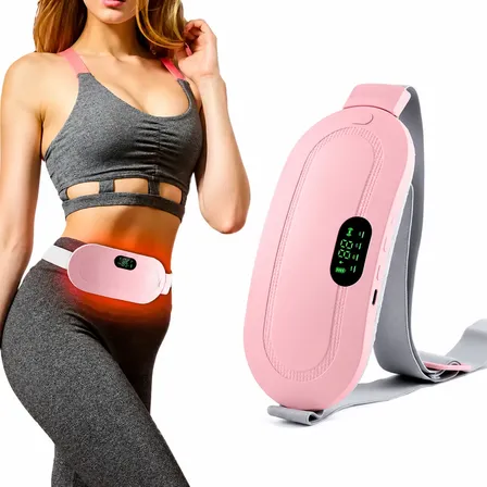 Almohadilla Térmica Masajeador Para Cólicos Menstruales Faja Rosa