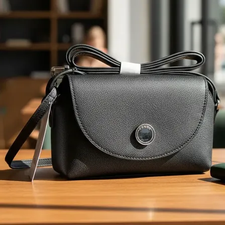 Cartera Mini Bag Mujer Prüne Maldiva Efecto Cuero Pequeña Negro Liso Níquel