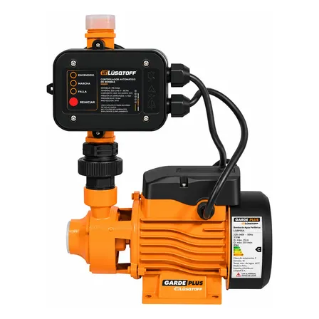 Bomba Agua Periferica Inteligente + Sensor Automatico Flujo Naranja 50 Hz Monofásica