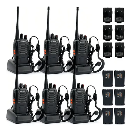 Handy Baofeng BF-999 Bf-999s de 6 radios Negro