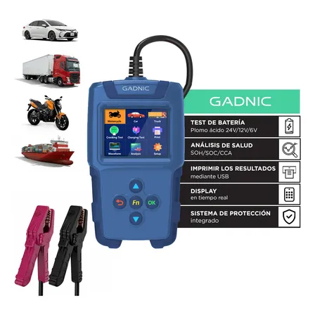 Tester De Arranque Probador De Batería Vetra By Gadnic 2.8