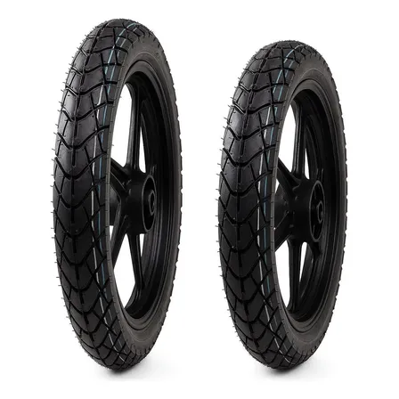 Cubiertas Moto Drook Semi Taco 2.50-17 + 80/100-14 Sport Urbano