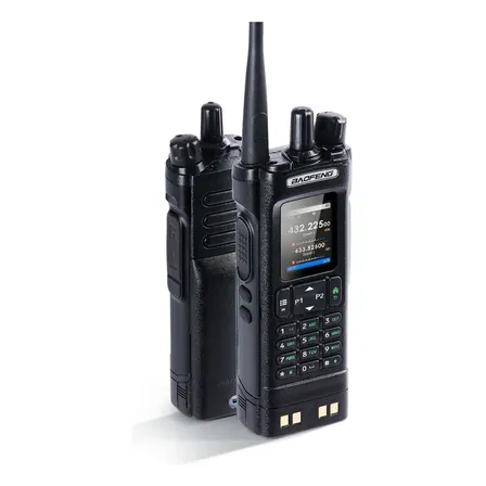 Radio Walkie Talkie Baofeng Uv32 Con Gps Bluetooth 10w 10km Color Negro