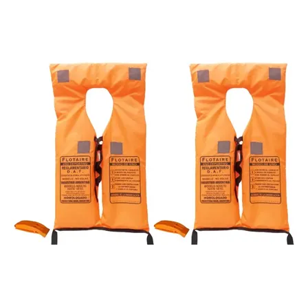 Chaleco Náutico Salvavidas Poncho X2 + Silbato Reglament X2u Naranja