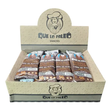 Que Lo Paleó Barras Proteicas 12 Unidades Chocolate Amargo