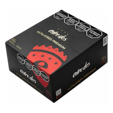 Alfajores Entre Dos Premium Surtidos Caja 12 Unidades 60g
