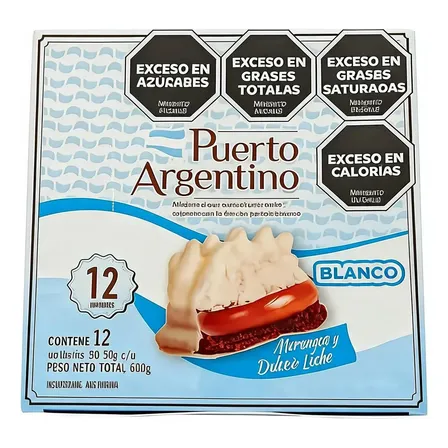 Alfajor Puerto Argentino Merengue Blanco Nonna Vita X12u
