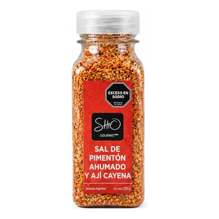 Especia Pimentón Ahumado Y Ají Cayena Shio Gourmet 250g