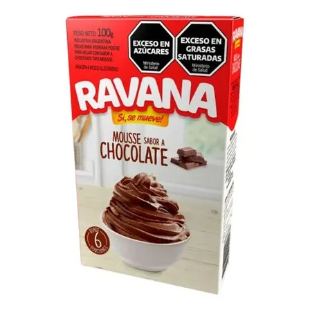 Postre Ravana Mousse Chocolate 100 Grs- Premezclas Dulces