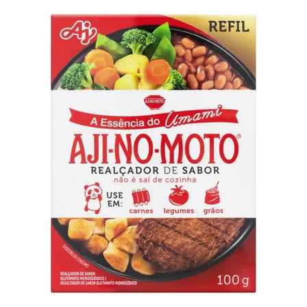 Condimento Ajinomoto Realzador de Sabor Umami Caja 100g Repuesto