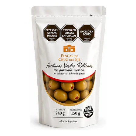 Aceitunas Verdes Rellenas C Morrón Fincas De Cruz Del Eje