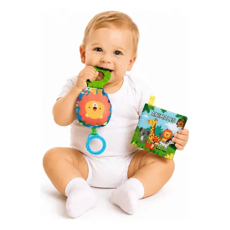 Bebe Mimos Libro Y Sonajero Sensorial