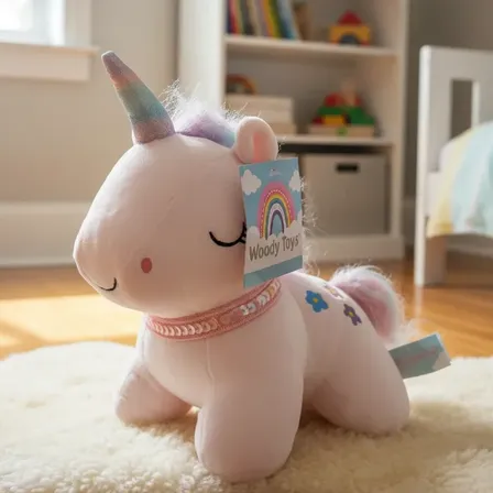Peluche Unicornio Multicolor Smoochy Pals 23 Cm Rosa