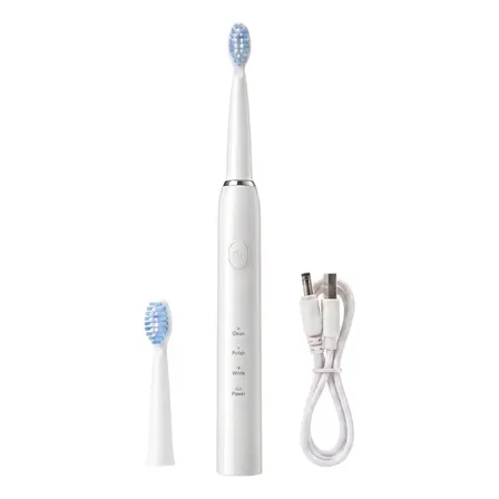 Cepillo De Dientes Eléctrico Recargable Con 2 Cabezales Blanco
