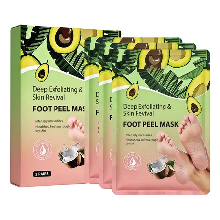 Mascara Exfoliante Pies Hidratante 3 Pares