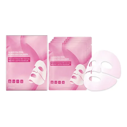 Máscara Facial Colágeno Hidratante Salmón X4 Todo Tipo De Piel