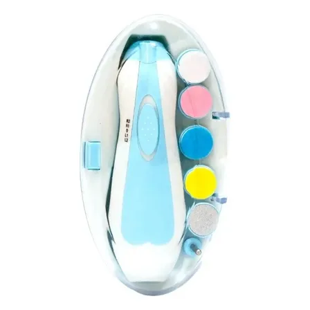 Kit Eléctrico De Manicura Para Bebé Multifunción Azul