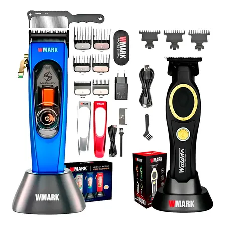 Kit Wmark Clipper Alta Vel 10000 Rpm + Trimmer 7500 Rpm