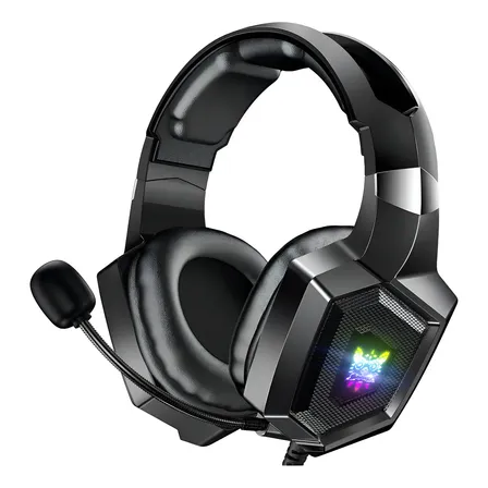 Auriculares Gamer Onikuma K8 Micrófono Vincha Ajustable Luz LED RGB Cancelación de Ruido