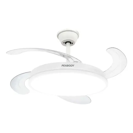 Ventilador De Techo Retráctil Con Luz 42 Dc Peabody Pe-vtrdc411b - Blanco