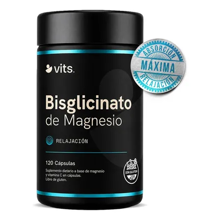 Bisglicinato De Magnesio 120 Cápsulas Suministro Para 2 Meses de Glicinato de Magnesio Formulación Limpia Sueño Y Recuperación Sin Aditivos Sin Agregados