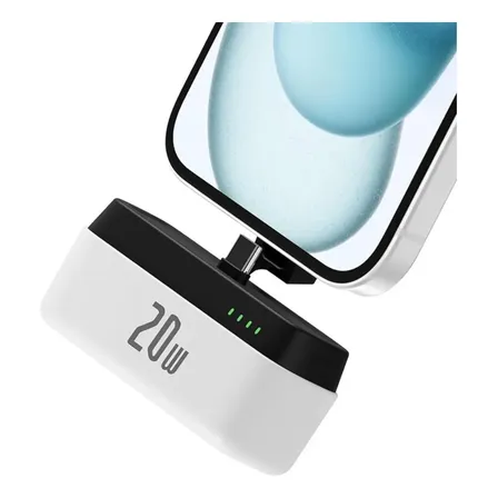 Power Bank Cargador Portatil 5000mah 20w Tipo-c Con Soporte Blanco