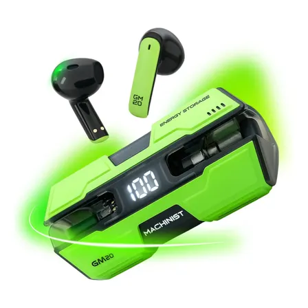 Auriculares Bluetooth 5.0 Gamer In-ear TWS Ruffo Rf-gm20 Baja Latencia Manos libres Verde