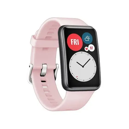 Malla Para Reloj Huawei Watch Fit (TIA-B09/TIA-B19) Huawei Watch Fit New Huawei Watch Fit Special Edition (B39) De Silicona Generica Marca Miaband Color Rosa Claro