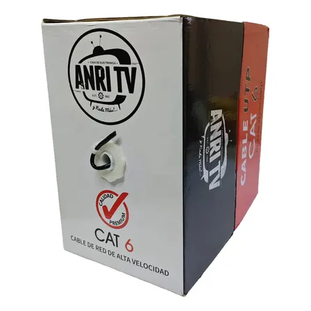 Cable Utp Cat 6 Exterior 305mts Bobina Red Anri Tv