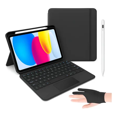 Funda Tablet Para iPad A16 Gen 11 + Lapiz Optico Stylus Pen Negro