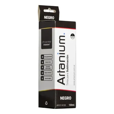 Tinta Artanium Para Sublimación 100ml - Negro