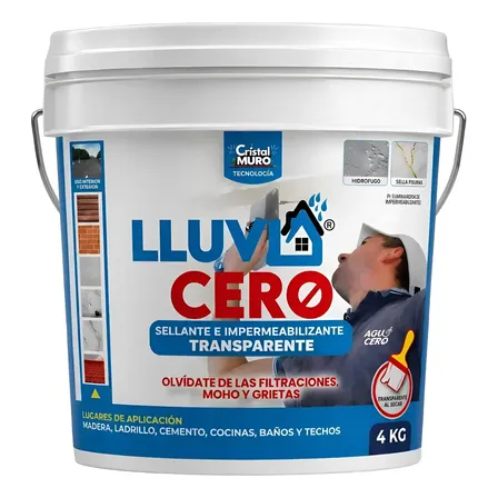Sellador Impermeabilizante Transparente Lluvia Cero 4 Kg Pintura Brillante