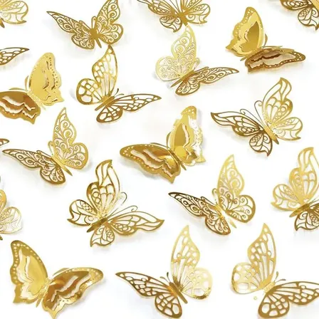 Vinilos Mariposas 3d Para Pared 48 Piezas