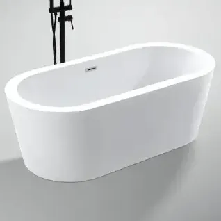 Bañera Exenta Waterplast Ovalada de Acrílico Reforzado 170x80 cm con Patas Regulables y Antidesborde