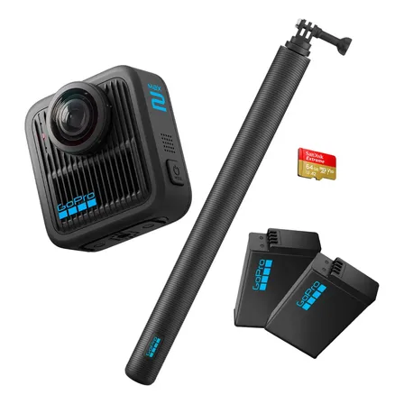 Cámara de Acción GoPro Max2 Bundle 8K 360° + Accessories Bundle Negro