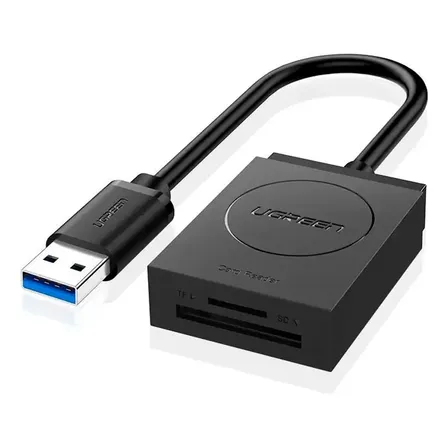 Lector de Tarjetas Ugreen Color Negro USB 3.0 Sd Micro Sd Tf 20250 de 5 Gbps