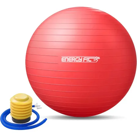 Pelota Pilates Yoga Esferodinamia Gimnasia 85 Cm + Inflador Rojo