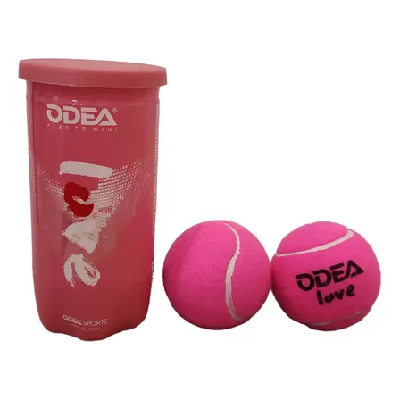 Tubo Pelotas Odea Padel Love Fucsia X2 Balls Tenis Color Rosa