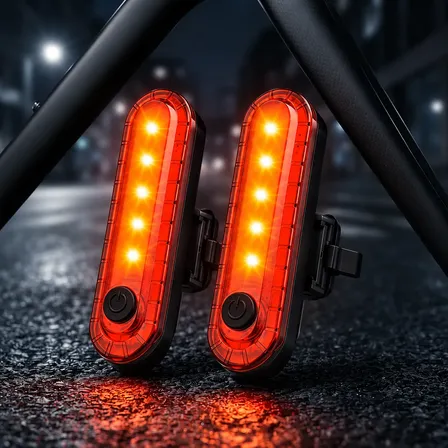 Luz Trasera De Bicicleta Recargable 5led 4 Modos De Luces X2 Rojo