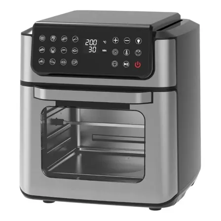 Horno Freidora De Aire Digital 11 Lts Convector Grill Winco Negro/acero W2902