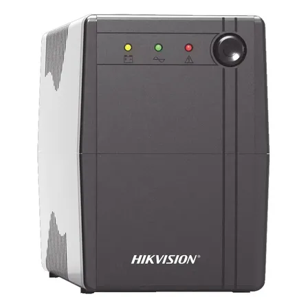 Ups Hikvision 600Va 360w Protección Contra Sobrecarga y Descarga ca 6 Tomas Nema 5 15r negro