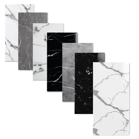 20 Placa Vinilo Autoadhesivo Simil Marmol Color Carrara 2 De 30x60cm 2mm De Espesor 3.6m2 Panel Marca Holzboden