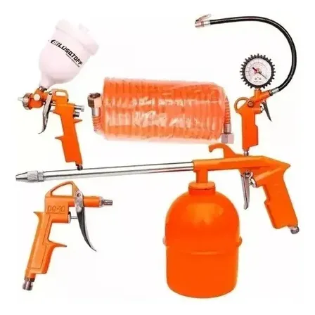 Kit de Accesorios Lüsqtoff AA-5000K para Compresor, Set de 5 Piezas