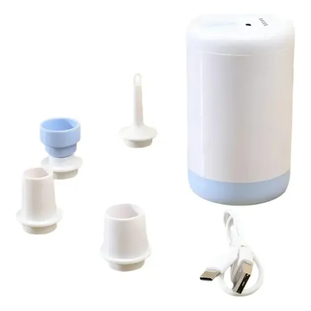 Bomba De Succion Bolsas Vacio Inflador Eléctrica 2 En 1 Portátil | Inflar Y Desinflar Colchón Inflable Pileta Flotador Inflador Pelota Camping Playa | Usb Recargable Compacta Levys Bazar