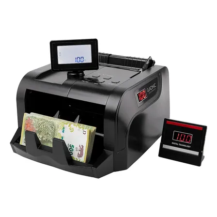 Contadora De Billetes Gadnic Homologada Doble Visor Detecta Falsos Bandeja Ajustable A Diferentes Billetes